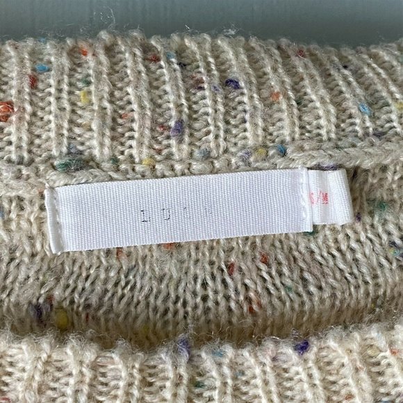 LOGG cropped sweater H&M marled Tweed Fuzzy beige - Picture 3 of 8